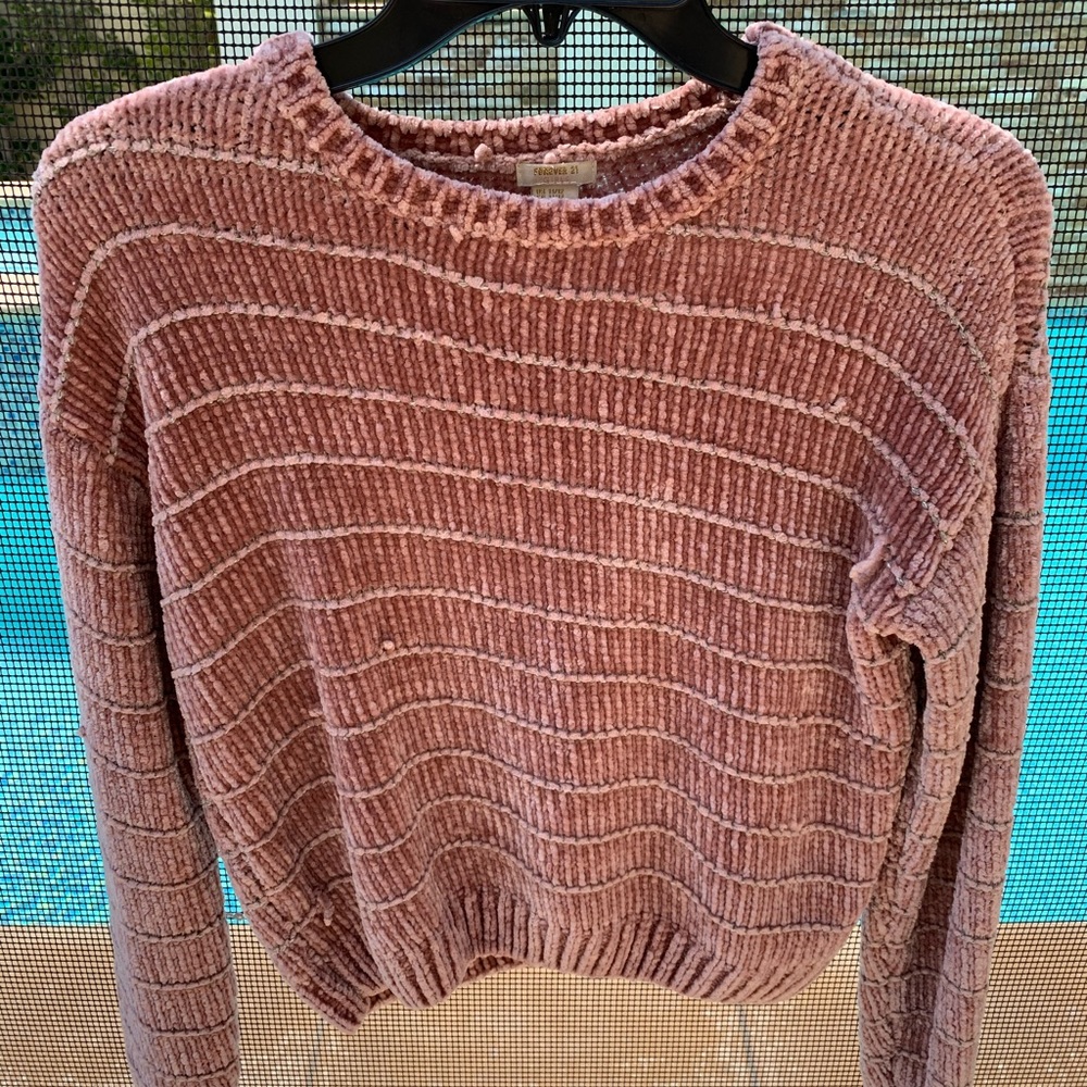 Forever 21 Velvet and silver soft sweater